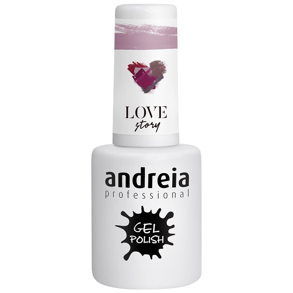 Andreia Semi-Permanent Nail Gel Polish for UV/LED Lamp - Intense Shine and 4 weeks Lasting French Manicure Nail Gel Varnish - Colour 306 Pink - Shades of Grey and Purple - 10.5 ml