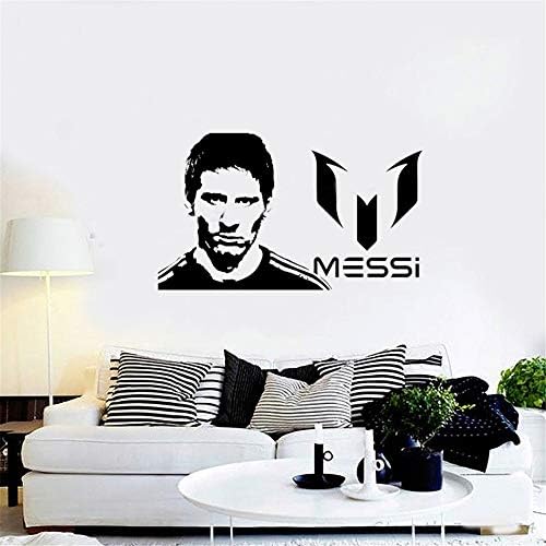 Removable Vinyl Decal Art Mural Home Decor Wall Stickers Football Star Lionel Messi for Kids Room Decor Boy Bedroom Soccer Fan
