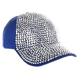 Crystal Case Fully Studded Rhinestone Adjustable Cotton Baseball Cap Hat