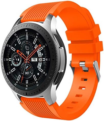 SongNi® for Samsung Galaxy Watch (46mm) Straps Bands Soft Silicone Sport Replacement Strap Band for For Samsung Galaxy Watch (46mm) SmartWatch-Orange