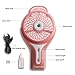 Insten Portable Handheld USB Mini Misting Fan With Personal Cooling Humidifier, Rechargeable Battery & Water Spray Fan for Music Festival, Traveling & Preventing from Heat Stroke, Pink