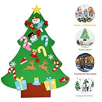 Numola Felt Christmas Tree, 3.2ft DIY Christmas Tree with Detachable Ornaments Wall Decor, Wall Hanging Handmade Xmas Gifts for Kids or Xmas Decoration