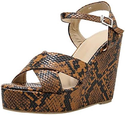 snakeskin wedge sandals