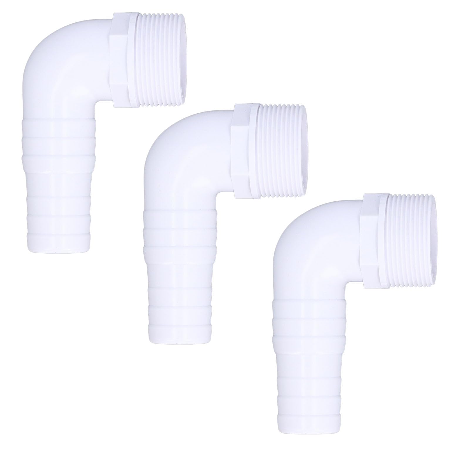 Buachois 3Pcs 90 Degree Elbow Connector for Hayward SPX1105Z3 SPX1105Z4 SPX1091Z7 Pool Pump Adapter,Elbow Pool Hose Adapter Replacement for Pool Pump Filter Skimmer
