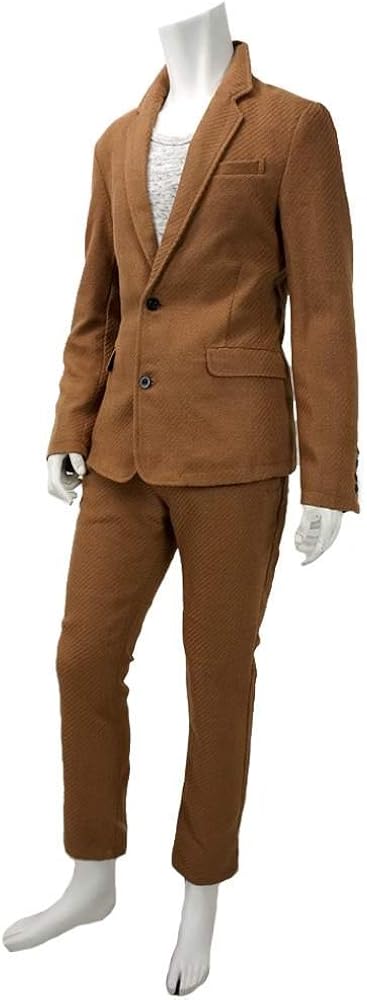 Amazon Co Jp セットアップ スーツ テーラードジャケット スラックス メンズ K 03 キャメル L 服 ファッション小物