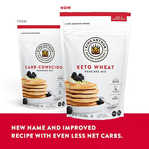 King Arthur, Keto Wheat Pancake Mix, Sourced NonGMO, Certified Kosher