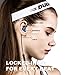 BYZ In-Ear Noise Isolating Earbuds Headphones Earphones, with Mic Bass Volume Control and Ear Hook, for Workout Running Gym Sports Yoga, iPhone Android Smartphones iPad Laptop Tablets(Blue)