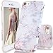 DOUJIAZ Compatible with iPhone 7 Case,iPhone 8 Case,Shiny Rose Gold White Marble Design Clear Bumper TPU Soft Case Rubber Silicone Skin Cover for iPhone 7(2016)/iPhone 8(2017)