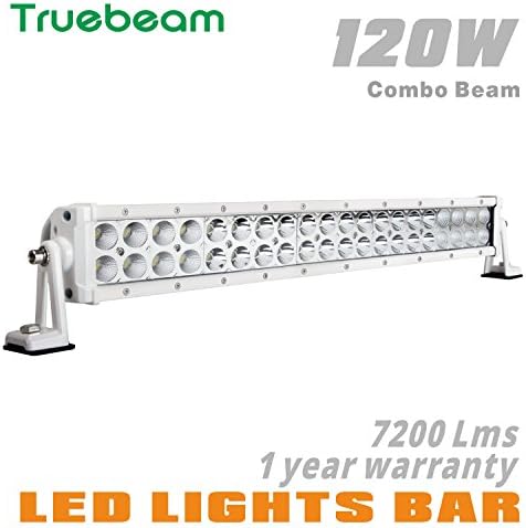 Truebeam 120W Cree Led Light Bar 22inch for Car Trucks Combo Spot Flood Work lamp 40PcsX3W Cree Leds Driving Light Waterproof Light Bar for Pickup Off Road Jeep 4WD SUV ATV 12/24V IP68
