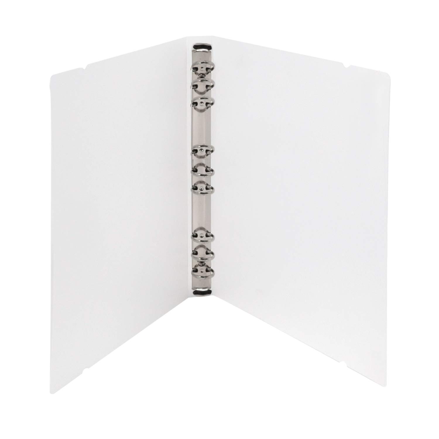 B5 Round Rind View Binder Transparent 9-Ring Loose Leaf Binder Refillable Loose Leaf Notebook (No Pages Included)