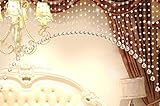 Woaills 1Set Luxury Crystal Glass and Stainless Steel Wire Beads Door String Tassel Curtain Wedding Divider Panel Room Home Decor 1 M (Clear)
