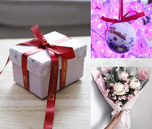 Replace TZ P-Touch Embellish Satin Ribbon 12mm 0.47 inch Tape TZe-131 TZe-231 TZe-R234 TZe-RE34 TZe-RW34(Red/Pink/White) Ribbon Label,Compatible for Brother PT-D210 PTH110 PTD400AD Cube,13.1Ft(4m), 5P