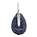 NIANWUDU Chichitop Beaded Sequin Design Flower Evening Purse Large Clutch Bag, Navy Blue