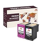 MONY Remanufactured Ink Cartridges Replacement for HP 63 63XL Ink Cartridges (Black & Tri-color) Used in HP Envy 4520 4512 Deskjet 2132 3632 3630 Officejet 4650 3830 4655 Printer, Ink Level Display