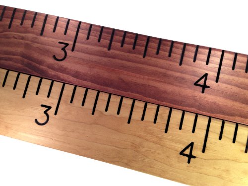 Custom Engraved Calligraphy Growth Chart, Personalized Wooden Ruler, Measuring Height Stick, Routed