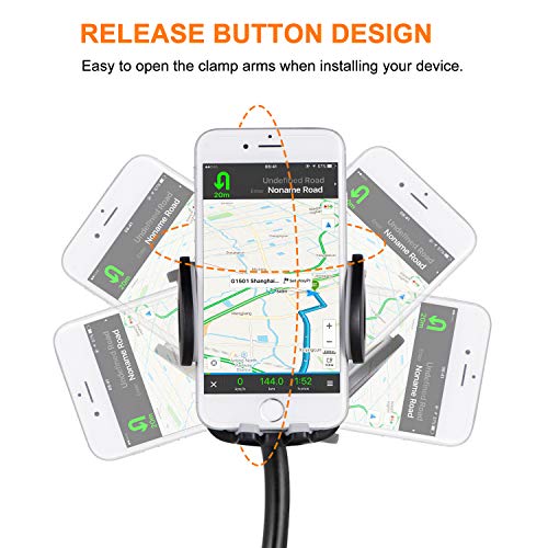 Amoner Car Mount, Upgraded 3-in-1 Cigarette Lighter Car Phone Holder Cradle with Dual USB 2.1A Charge for iPhone 11 Pro Max XS Max X 8 7 Galaxy S10 S9 S8 and Smartphones up to 6.5 inches - Thumbnail 2