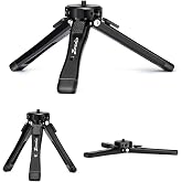 Zeadio Heavy Duty Camera Tripod, 88lbs/40kg Load All-Metal Tabletop Stand with Adjustable Height &amp; ARRI 1/4" Threaded Holes, Universal Tripod Base for Gimbal, Monopod, DSLR Camera, Vlogging &amp; Filming