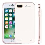 CXCase iPhone 7 Plus/ 6S Plus/ 6 Plus Battery Case, 5200mAh Ultra Slim Extended Battery Backup Charging Case Charger Pack Power Bank for iPhone 7+ Plus/ iPhone 6S Plus/6 Plus 5.5 inch - Rose Gold 