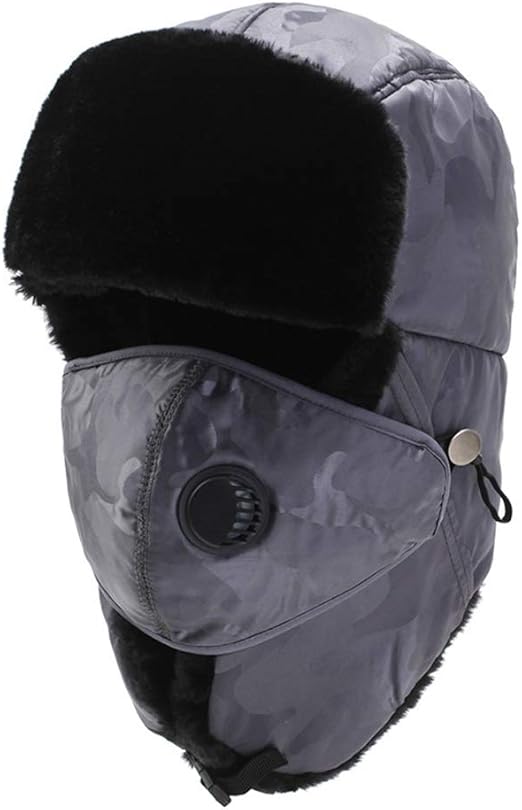 ABBD Winter hat with Ear Flaps for Men and Women, camo Windproof Hat