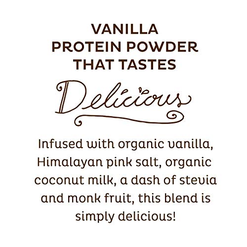 KOS Organic Plant Based Protein Powder - Raw Organic Vegan Protein Blend, 1.3 Pound, 15 Servings (Vanilla)