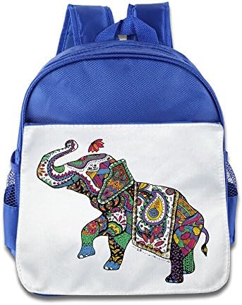 NUBIA Colorful India Elephant Children Preshool Carry Bag RoyalBlue