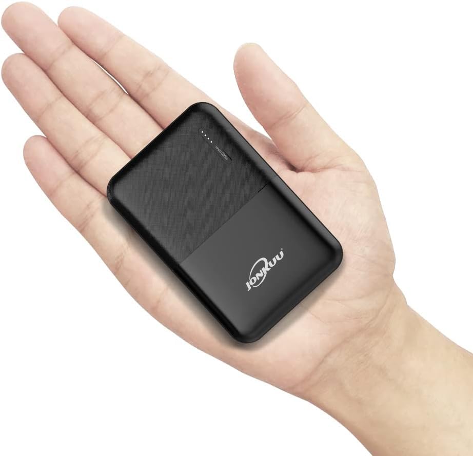 YOBON Compact 10000mAh 2-Port Ultra-Portable Phone Charger Power Bank with USB Type C, Mini External Battery Pack for iPhone X / 8/7 / 6s / 6 Plus, iPad, Smartphone, Huawei, Samsung Galaxy and More