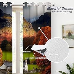 Batmerry Fall Valleys Landscape Blackout Curtains