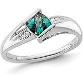 2/3 Carat (ctw) Lab-Created Alexandrite Ring in Sterling Silver