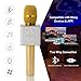 Wireless Bluetooth Karaoke Microphone Machine, Moreslan Mini Handheld Cellphone Karaoke Player Portable Hand Speaker for iPhone,Android, iPad,PC and All Smartphones, 2600mAh Gold