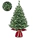 Best Choice Products 26in Multifunctional Cordless Pre-Lit Tabletop Artificial Fir Christmas Tree w/ 35 Warm White and Multicolor LED Lights, 5 Light Functions, Timer, Battery Box, Green