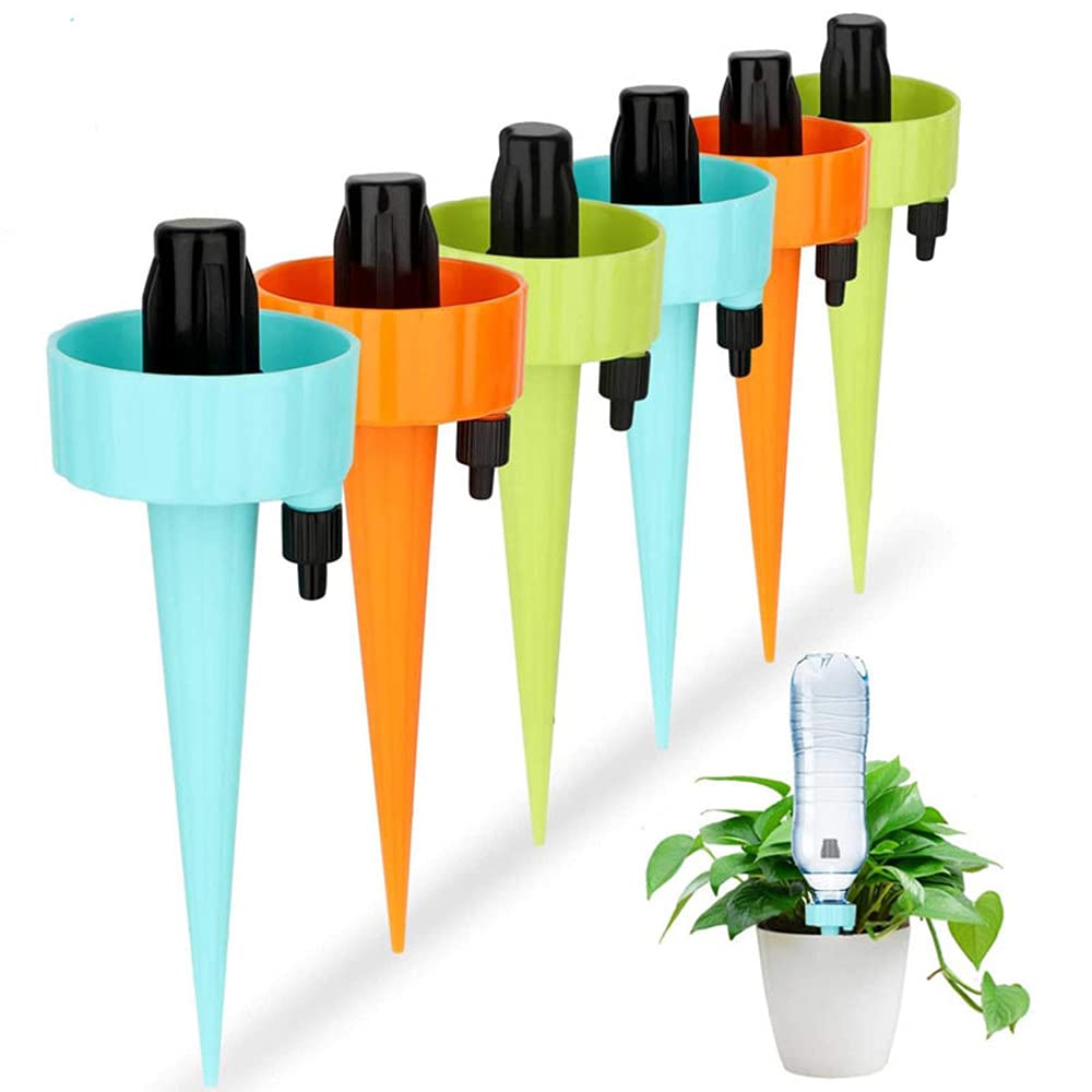 6PCS Plant Watering Devices Plant Self Watering Spikes,Automatic Plant Waterer Constant Fow Drip Irrigation, for Outdoor Indoor Plants
