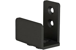 JUBEST Matte Black Floor Guide Wall Mount Sliding Barn Door Hardware Up to 1-3/8"W 1-1/4"H