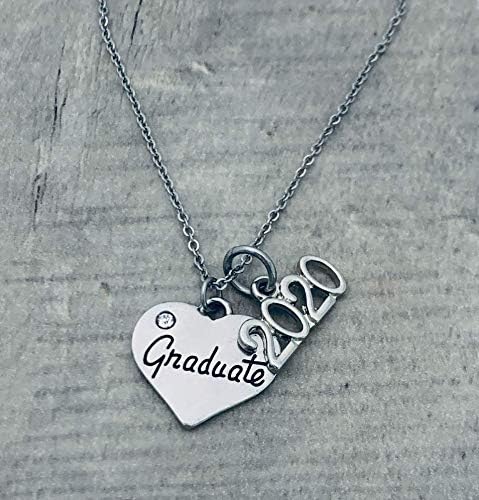 2022 Graduation Charm Necklace, Graduate Heart Charm Pendant Jewelry, Graduation Gift for Women, Teens and Girls, Class of 2022