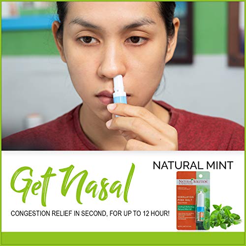 Natural Solution Pink Salt Aromatherapy Nasal Inhaler with Cooling Mint
