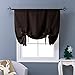 NICETOWN Balloon Blind Curtain for Doors - Tie Up Shade Blackout Curtain for Bedroom Window/Thanksgiving (Toffee Brown, Rod Pocket Panel, 46 inches W x 63 inches L)