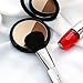 Miracos Makeup Portable Travel Face Makeup Brushes Kit with Case 5 Pcs - Synthetic Hair, White