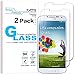 KATIN Galaxy S4 Screen Protector - [2-Pack] For Sasmung Galaxy S4 Tempered Glass 9H Hardness, Bubble free with Lifetime Replacement Warranty