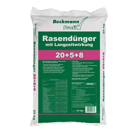 Beckmann 25kg für 830m² Rasendünger mit Langzeitwirkung