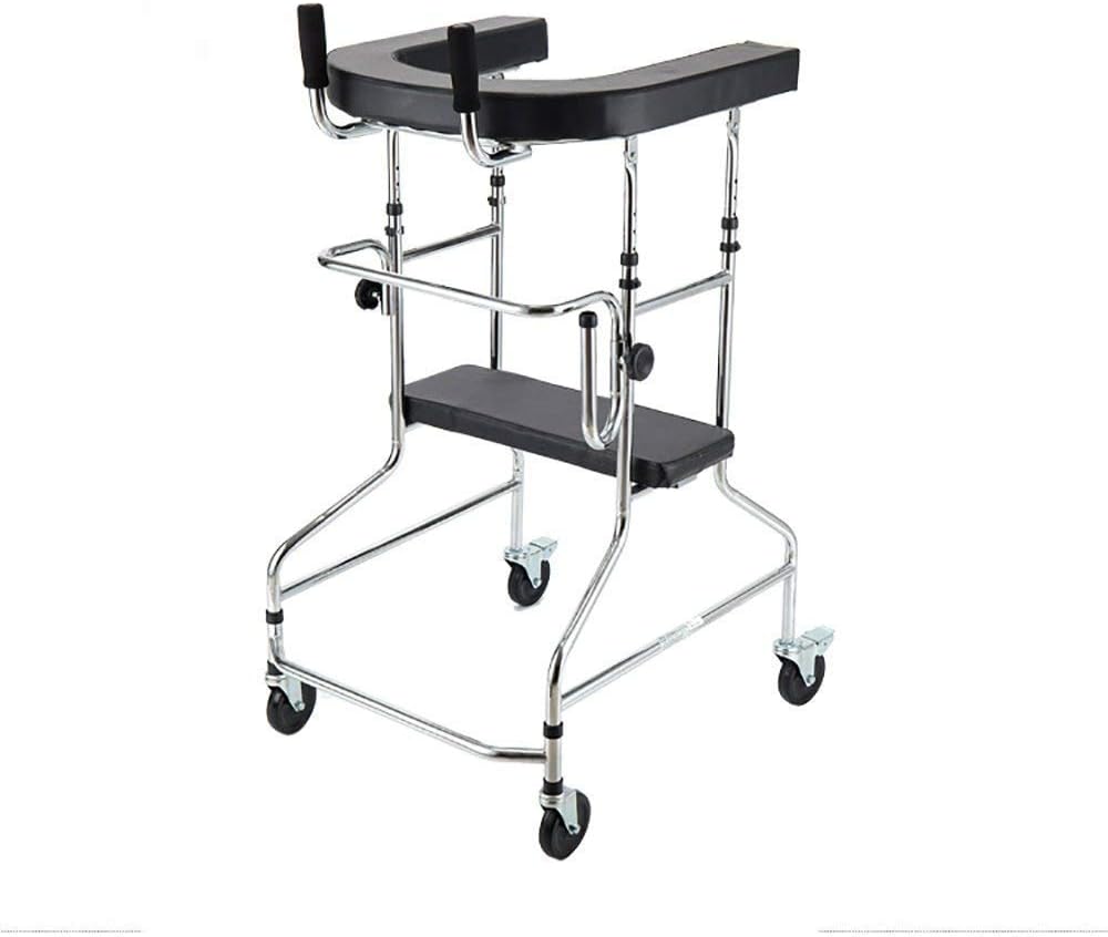N/ A Walking Aid Aluminum Folding with Armrest Pads and