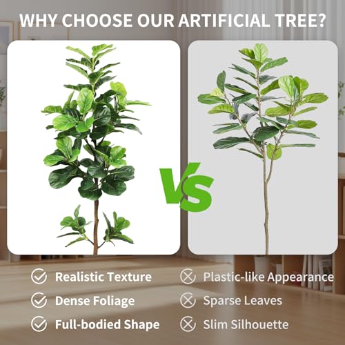 PEPEUNI Árbol Artificial 180CM Planta Artificial Decorativa Hogar, con Maceta Blanca y Musgo Artificial Realista, Ideal para Salones Oficinas Dormitorios