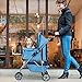 BestPet New Pet Stroller Cat Dog Cage 3 Wheels Stroller Travel Folding Carrier T13 (Renewed)thumb 1
