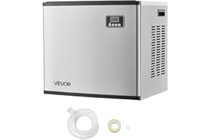 VEVOR Commercial Ice Maker Machine - Head, 360 Lbs/Day Stainless Steel Ice Machine with Self-Cleaning, Scheduled Ice-Making, Adjustable Thickness, Ideal for Restaurant Bar Cafe Hotel - Head Only