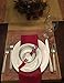 SimuLinen DISPOSABLE Dinner Napkins – DEEP RED/BURGUNDY, UNFOLDED, – Decorative, Large Napkins - Soft, Linen Feel, Like Cloth, Absorbent & Durable Size:16”x16