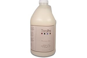 Massage Gel by TheraPro - 1/2 Gallon - Infused with Natural Beeswax, Jojoba Oil, & Aloe - Unscented, Hypoallergenic - Body Massage Gel for Massage Therapists - Swedish, Deep Tissue, Sports Massage