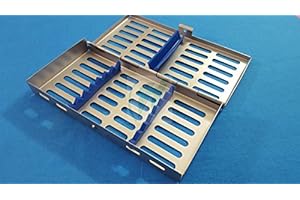 HIGH TECH INSTRUMENTS Dental Surgical Lab Medical Instruments Autoclave Sterilization Cassette Box for 7 Instruments (Hti Brand)