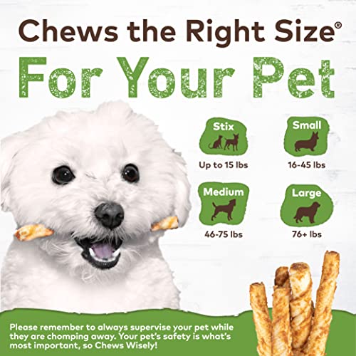 EARTH ANIMAL No Hide Stix Pork Flavored Natural Rawhide Free Dog Chews