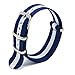 CIVO Watch Bands Premium Ballistic Nylon Watch Strap Stainless Steel Buckle (22mm, Navy/Ivory)