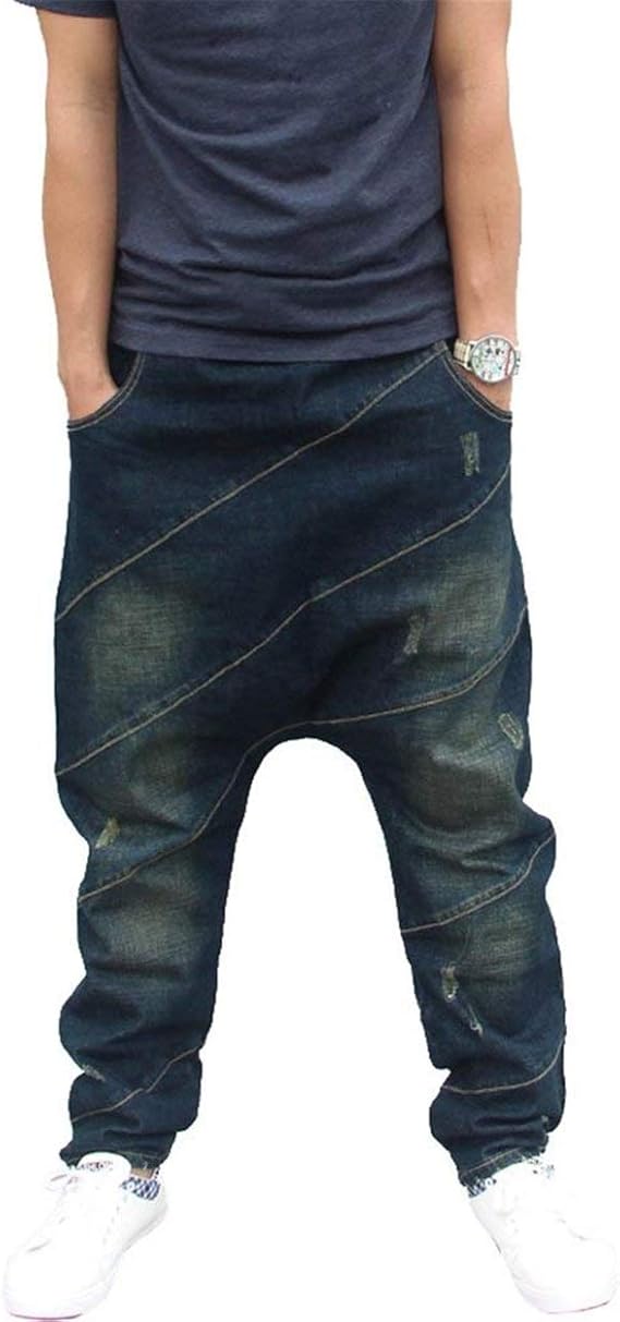 Saoye Fashion Herren Hip Hop Hipster Rap Style Baggy Jeans In Waschung
