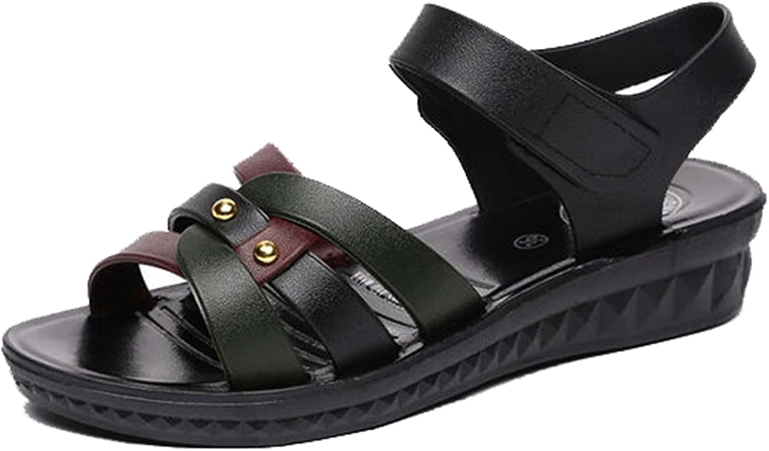 Cute Black Sandals - Black Gladiator Sandals - Gold Buckle Sandals - $24.00