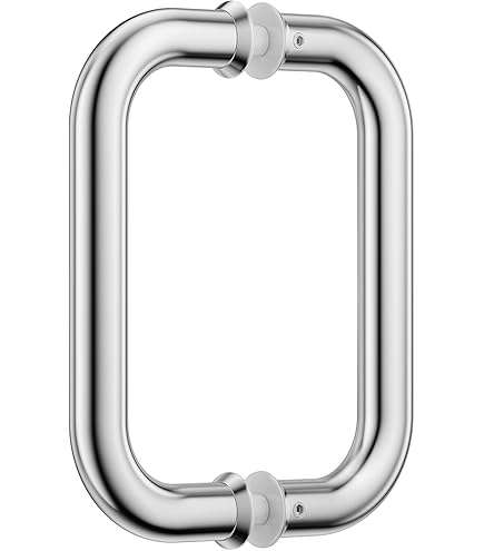 8" Poignée De Porte De Douche Tubulaire Dos à Dos Pour Portes De Douche Sans Cadre En Chrome Poli Avec Rondelles De Finition - Chine Tirez La Poignée De Porte, Tirez La Poignée De Porte En Verre